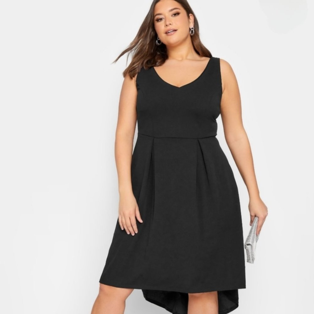 BCBGeneration Dark Navy Blue High Low Midi Dress